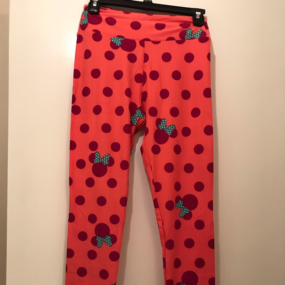 Lularoe Disney Leggings, BNWOT, OS, Minnie heads - Picture 1 of 2
